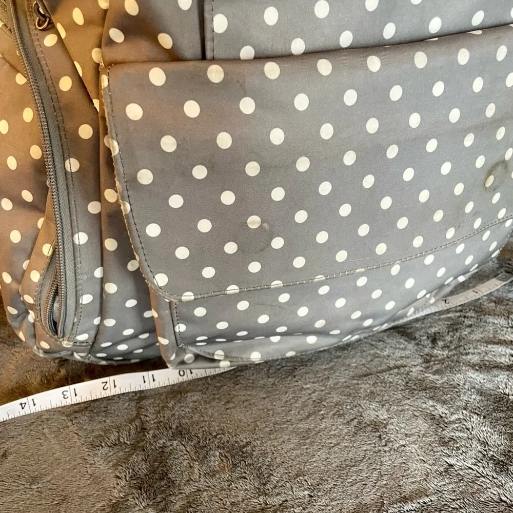 Jujube diaper bag, gray polka dot, super handy and in a good shape